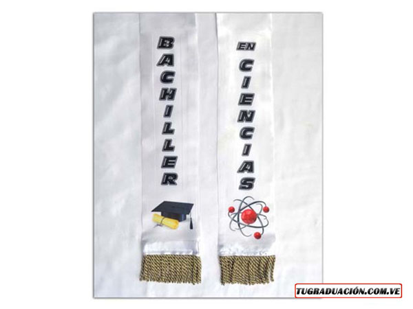 Estola de graduación bachiller sublimada
